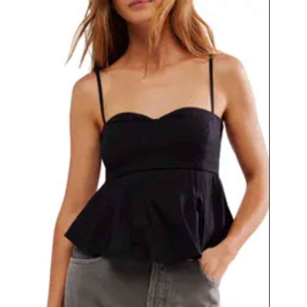 Free People L black peplum cami